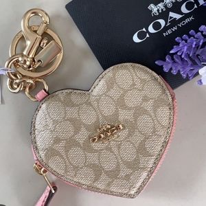 Coach Heart Pouch Bag Charm